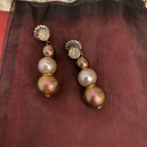 Sabika Pearl & Stone Earrings